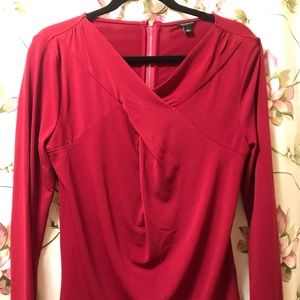 Crisscross neck blouse